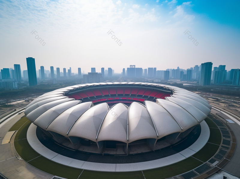 航拍圆形建筑物实拍摄影图,高清,摄影图,摄影图片,图片大全,摄影图免费下载
